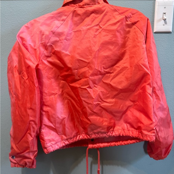 Champion Women’s Athletic Papaya Heritage Script Logo Coaches Jacket Size Medium - Picture 3 of 5